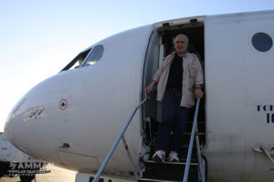 Miguel Littin visited Isfahan on his travel to Iran - At Martyr Beheshti airport in Isfahan- Photo: Mohsen Eslamzade