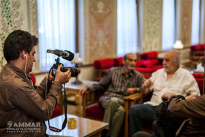 Mohsen Eslamzadeh is filming in Miguel Littin's docu,entary project - Photo: Ahmadreza Mortazavi
