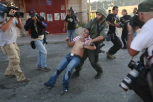 Palestinian youth Injured By an Israeli Soldier - Photo: AFP
